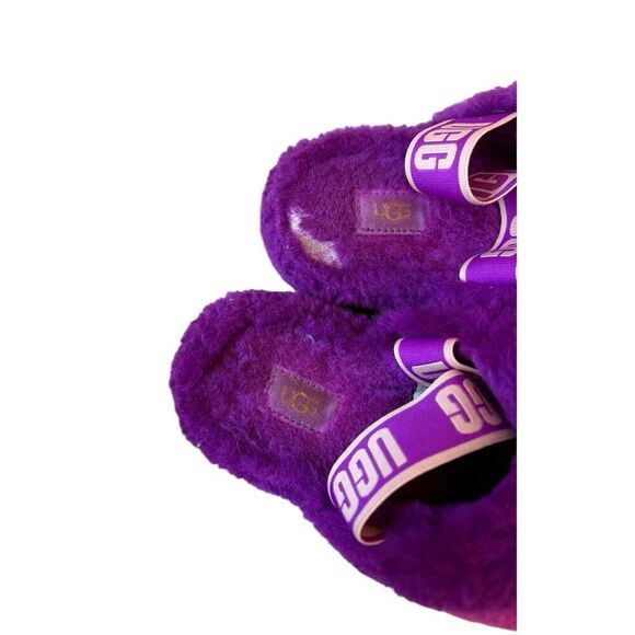 UGG YEAH BERRYLICIOUS MULTI SLIDE FUR SLINGBACK SHOES SLIPPERS SIZE 8 Purple Pin - Picture 5 of 7